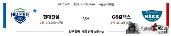 11월 11일 KOVO여 현대건설 vs GS칼텍스